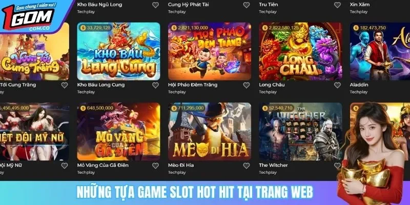 Những tựa game slot hot hit tại trang web